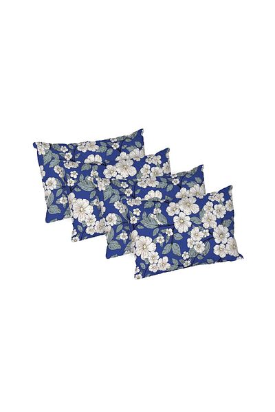 ALCAM Set Of 4 Daisy Pillows, Quilted Microfiber, 50x70 Cm