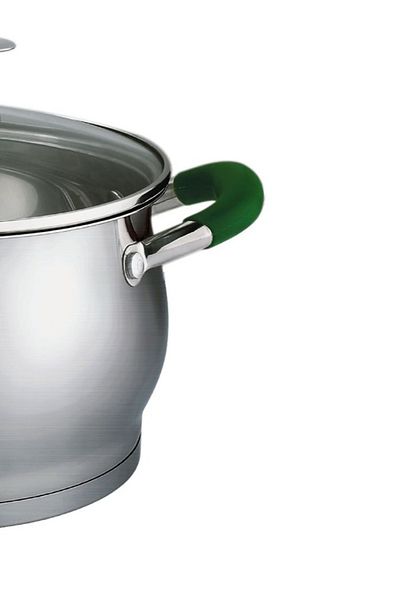 CLIKON Homeway Stainless Steel Casserole with Lid - 26cm Durable Cookware for Efficient Cooking