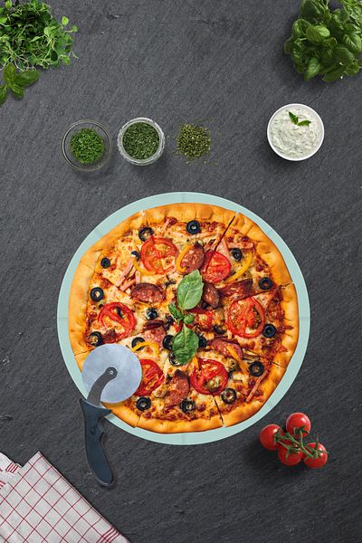 Decorita Pizza Cut Channel Square Presentation Glass |   Satina Cam |   36cm X 36cm