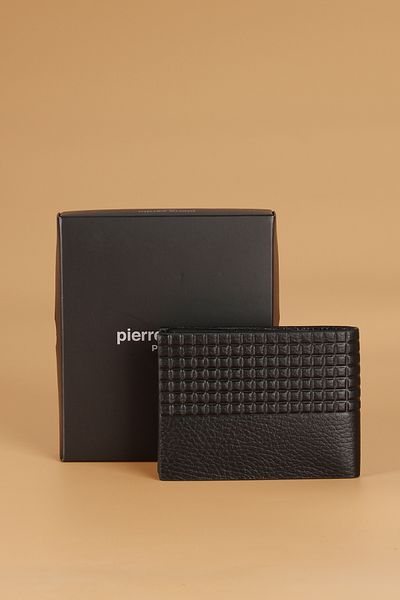 Pierre Cardin Genuine Leather Men's Wallet, Card Holder Flotur-Black 07568