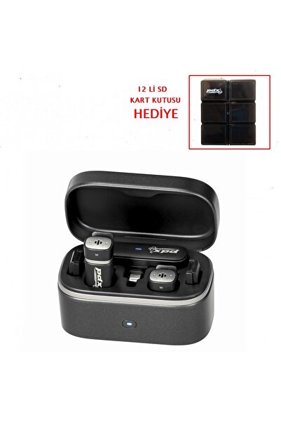 PDX S-9 Pro Kablosuz Kutulu Multi Yaka Mikrofonu (SD KART KUTUSU HEDİYE)