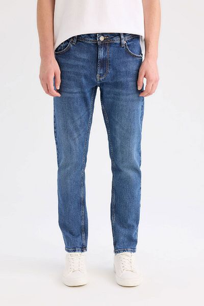 DeFacto Pedro Slim Fit στενή εφαρμογή κανονική μέση στενό τζιν παντελόνι C5744AX24AU
