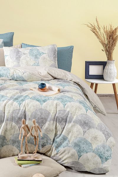 MyStory Home Set cuvertură de pilota dublă elastică cu cearșaf Rund