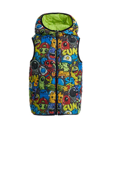 ORIGINAL MARINES Vestă cu două fețe pentru băieți Orginal Marines, 2-9 ani, neon