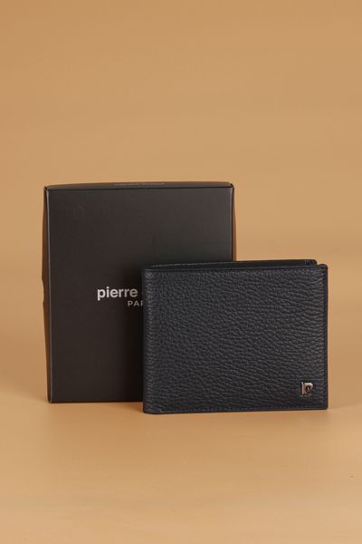 Pierre Cardin Male Wallet 2368 Genuine Leather with Card Holder Float and Navy Blue Color