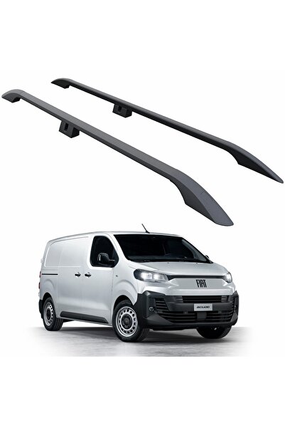 auto paw Fiat Scudo Uzun Şase Üst Tavan Çıtası Tavan Rayları Plus Siyah