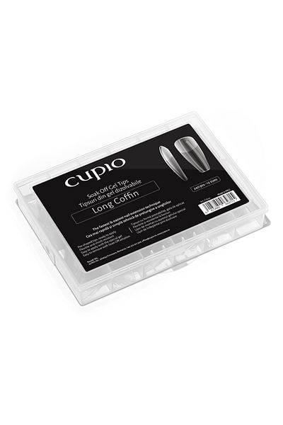 Cupio Dissolvable full nail tips set 240pcs - Long Coffin