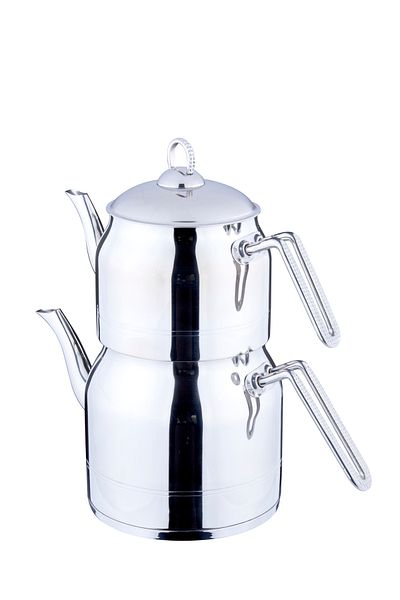 FMS Stainless Daisy Steel, Self Strainer Metal Tea Kettle