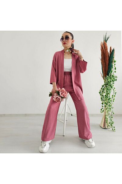 6 butik altı üstü butik Set kimono dublu cu picioare late din țesătură Spider