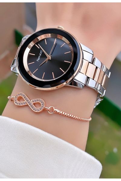 Homies Brand Rose Silver Color Steel Cord Women's Wristwatch - Bracelet Gift