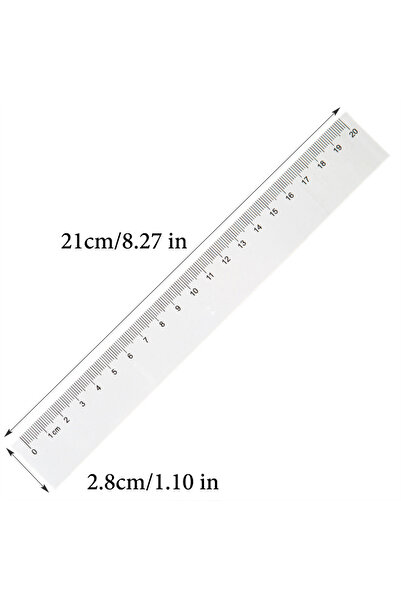 Choice مسطرة مستقيمة شفافة 20 سم، 20 سم، 30 سم، 40 سم، 50 سم، قياس رسم رياضيات عالي الدقة، أدوات مكتبية