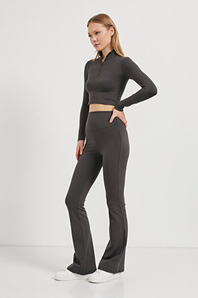 Arma Life Women's High Waist Flared Leg Push up Smoked Leggings