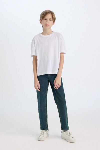 DeFacto Boy's Straight Fit Straight Leg Pocket Jean Trousers C3697A824Wn