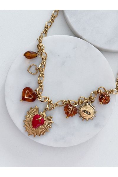 CHARMLUCKY Steel Charm Necklace