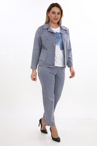 EXİTLİNE Women's Triple Suit Jacket Pants Tshirt