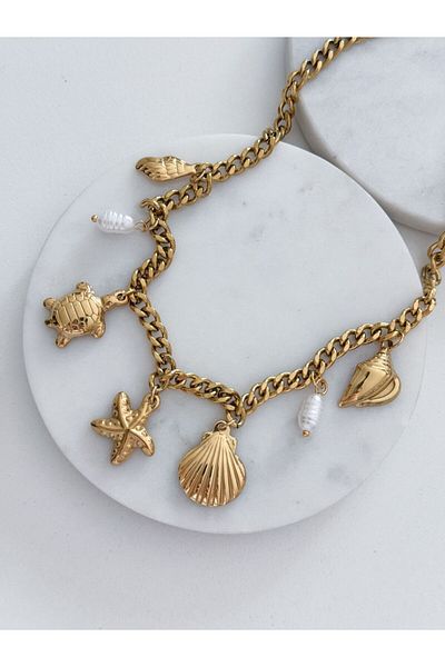 CHARMLUCKY Steel Charm Necklace