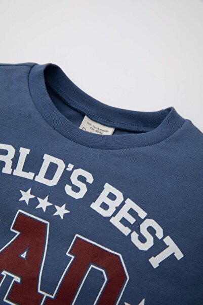 DeFacto Baby Boy 2 Piece Set Crew Neck Printed Short Sleeve T-Shirt Shorts C5847A524Sm