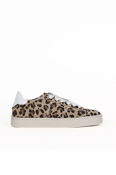 Bueno Shoes Pantofi sport pentru femei din piele intoarsa leopard 16wa8213