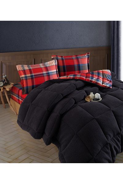 Clasy Wellsoft Quilt Set Single Life Is V1 Smoked