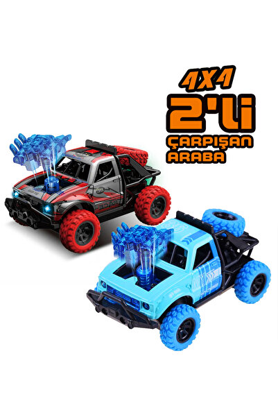 farddad مجموعة من 2 سيارة لعبة جيب معدنية مقاس 4x4 |   المؤثرات الصوتية والضو...