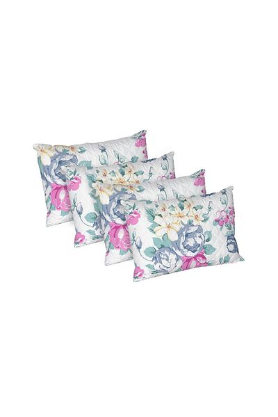 ALCAM Set Of 4 Joanna Pillows, Quilted Microfiber, 50x70 Cm