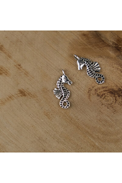 Prestij Boncuk Srebrna metalna narukvica i ogrlica sa figurom morskog konjića