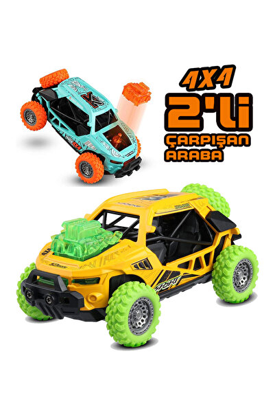 farddad مجموعة من 2 سيارة لعبة SUV معدنية مقاس 4x4 |   المؤثرات الصوتية والضو...