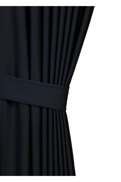 cheap's home Κουρτίνα σκίασης υψηλής ποιότητας χωρίς πλισέ, με εξτραφόρ, που αποκλείει το φως (ΜΑΥΡΟ)