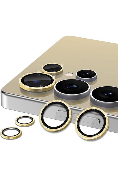AWH Samsung Galaxy S25 Ultra Camera Lens Protector, Metal Ring Glass Cover, HD Clear