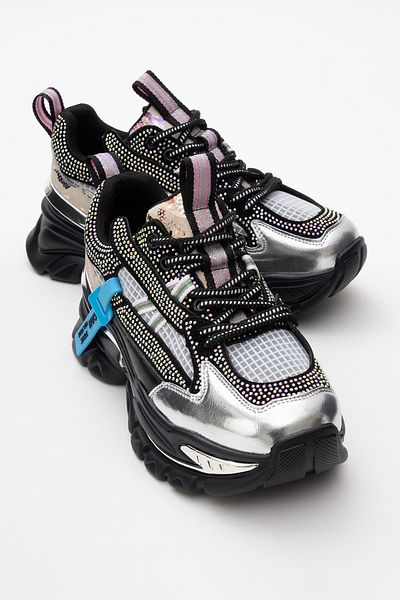 LuviShoes Pantofi sport pentru femei NOİ Black Silver Stone