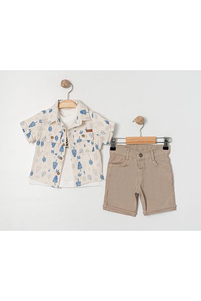 Pasur Bebe Cămașă BĂIAT - SET 3 PIECE CAPRI