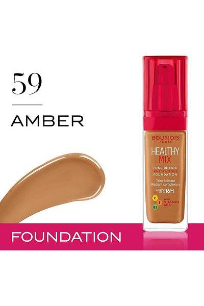 Bourjois 🌟 Bourjois Healthy Mix Anti-Fatigue Foundation – 59 Ambre / Amber (30 ml)
