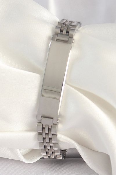Clariss 316L Steel Silver Color Chain Imprint Model Men's Bracelet