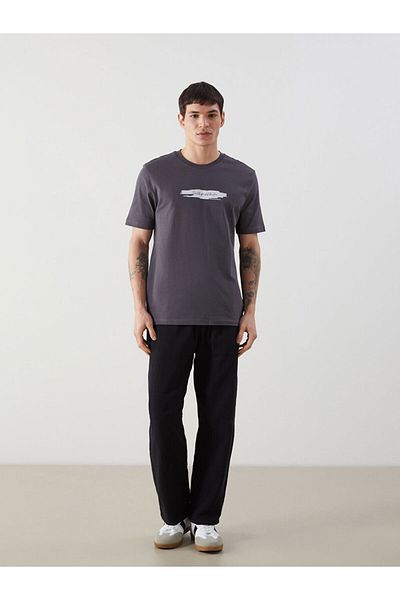 LC Waikiki Tricou pentru bărbați din bumbac pieptănat imprimat cu gât crew de sezon nou - S5EI78Z8