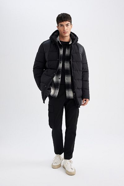 DeFacto Slim Fit Slim Fit Hooded Half Liner Parka 3113683