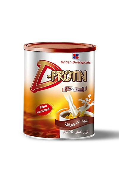 British Biologicals مكمل غذائي دي-بروتين لمرضى السكري ومرحلة ما قبل السكري، بنكهة الشوكولاتة، 400 غرام