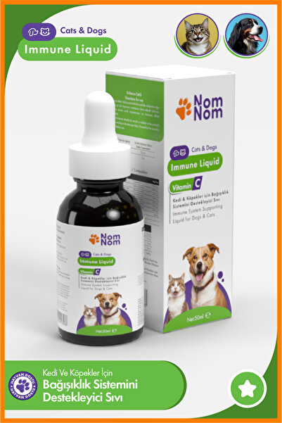 NomNom Kedi ve Köpek Immune Liquid 50 ml – Bağışıklık Sistemi Destekleyici, C...