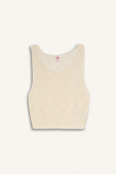 DeFacto Regular Fit Tricot Durchbrochenes ärmelloses Strand-Top-fall In Love B6887ax24sm