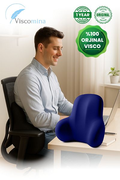 Viscomina Orthopedic Visco Lumbar Pillow Back Cushion Visco Vehicle Lumbar Support Cushion Vehicle Back Pillow 4 Colors