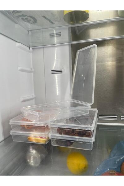 Tercih Home 5 Pieces Multi-Purpose Leakproof Lid Deep Freezer Microwave Suitable Storage Container 1 Liter