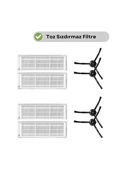 robotyedek Xiaomi Mop 2 Pro Negru - 8 bucăți compatibile cu filtru Hepa de sc...