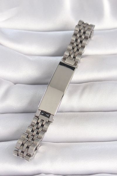Clariss 316L Steel Silver Color Chain Imprint Model Men's Bracelet