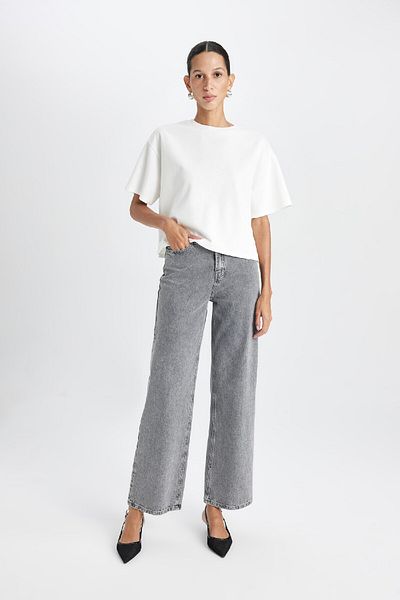 DeFacto Relax Fit Crew Neck Basic Plain Short Sleeve T-Shirt C7630Ax24Au