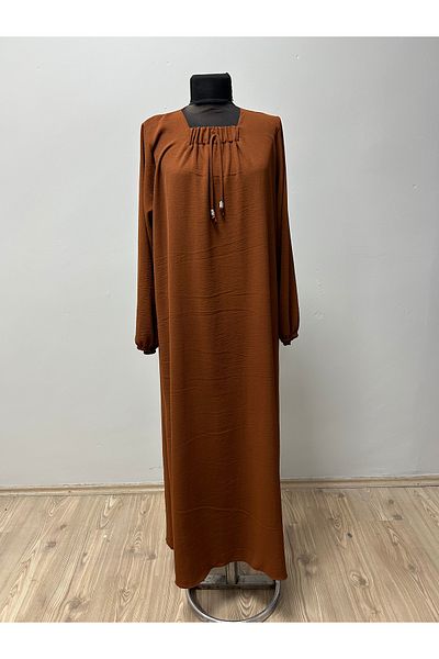 MSA Giyim Long-Sleeved, Solid Color, Practical One-Piece, Aerobin Dress