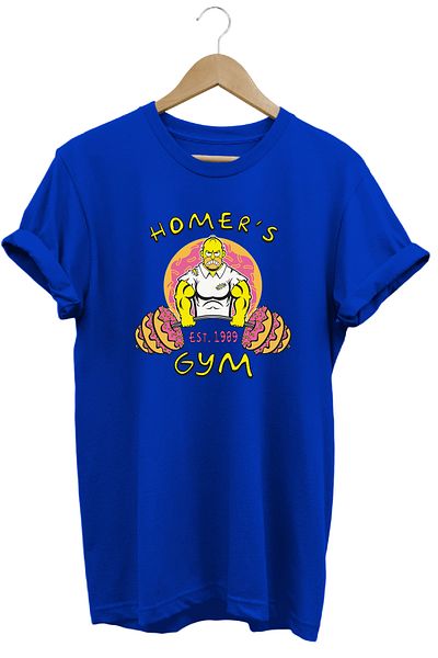 remonz Μπλουζάκι Homer Simpson 100% Rain Reguler Μπλουζάκι Asidir Basic