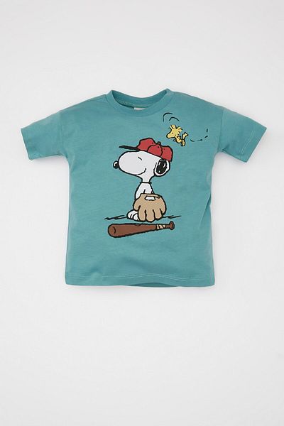 DeFacto Snoopy Crew Neck T-Shirt for Baby Boy - C7712A524Sm