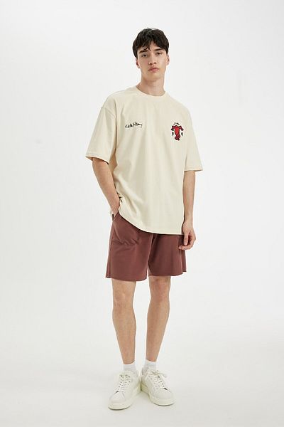 DeFacto Keith Haring Oversize Crew Neck T-shirt - C8586ax24sm