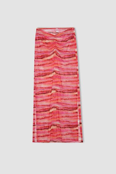 DeFacto Fall in Love C3179Ax24Hs Gradient Tulle Maxi Beach Skirt