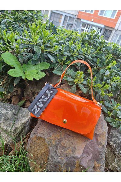 YMZBAG Mini Orange Patent Leather Handbag