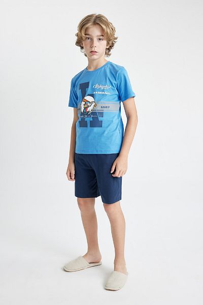 DeFacto Set de pijamale pentru băieți, cu mâneci scurte, pantaloni scurți C7911a824sm
